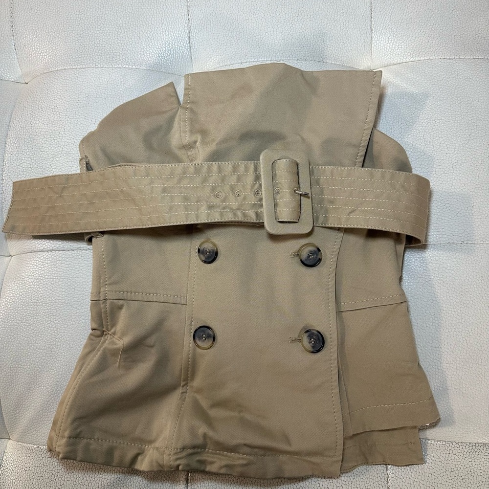 Zara Tan Top with Belted Design